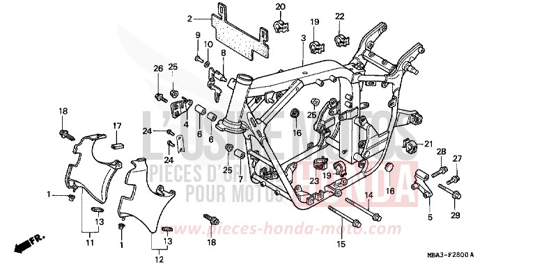 CARROSSERIE DE CHASSIS de Shadow Aero NOIR (NH1H) 1997